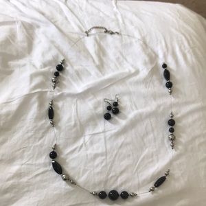 Earring and necklace pair